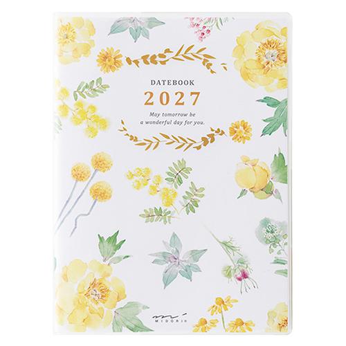 ☆デザインフィル 2027年版手帳 ポケットダイアリー A6 月間ブロック+