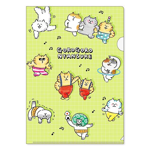 マインドウェイブ ごろごろにゃんすけ A4クリアファイル みんなで