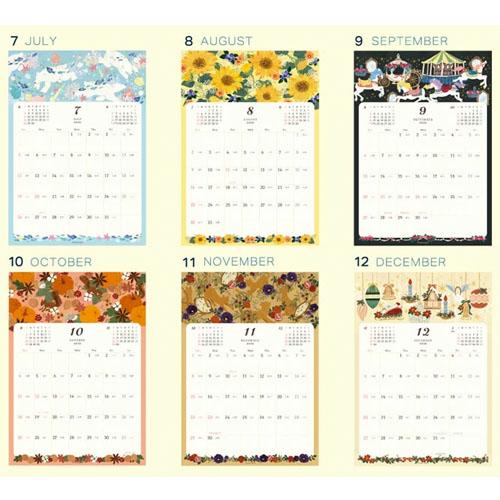 クローズピン 2026年版 TomokoHayashi A3 壁掛けカレンダー Clothes