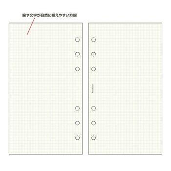 ☆KNOX ノックス システム手帳 バイブルサイズ リフィル メモ2mm方眼