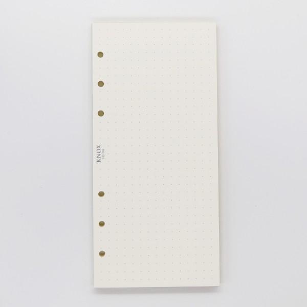 ☆ノックス システム手帳リフィル ナローサイズ メモ5mmドット天金100