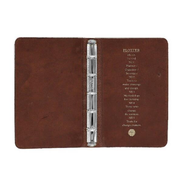 プロッター 5001 プエブロ 5穴リングレザーバインダー ブラウン ミニ5