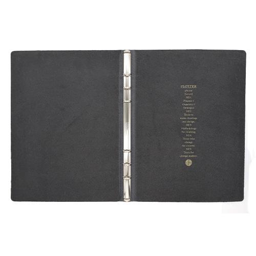 PLOTTERプロッターA5サイズ 6穴リングレザーバインダー ホースヘアー2