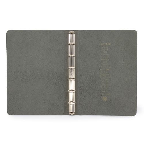 PLOTTERプロッターミニサイズ 6穴リングレザーバインダー ホースヘアー