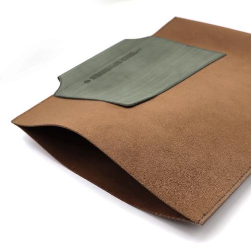 プロッター レザーバインダーケース A5サイズ ブラウン×グリーン