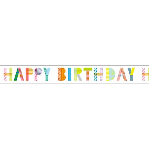 カモ井加工紙 マスキングテープ mt ex Happy birthday (幅 15mm × 長さ