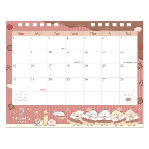 サンエックス 2026年 卓上カレンダー すみっコぐらし san-x CD40501