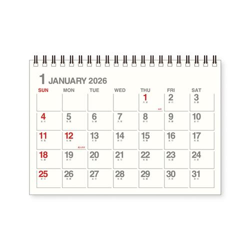 ☆新日本カレンダー 2026年エトランジェディコスタリカ卓上カレンダー