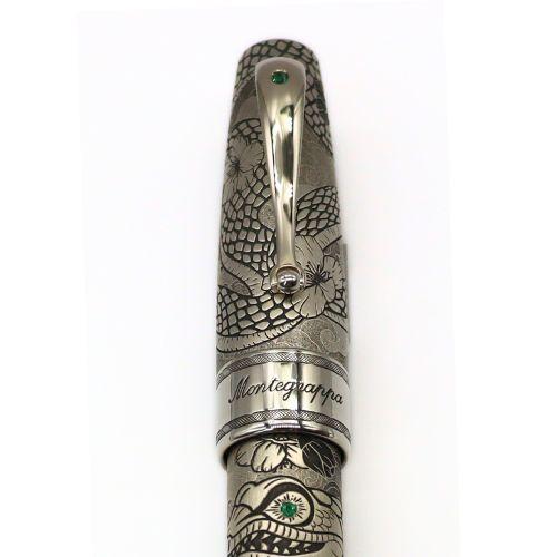 新品箱入りMontegrappa 万年筆 黒 マーブル模様 Montegrappa 402