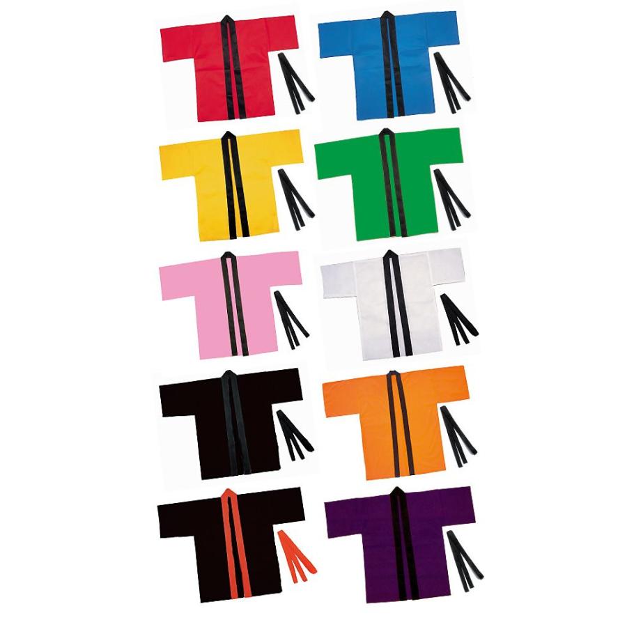 はっぴ 子供用 法被 激安 発表会 衣装 赤 白 よさこい お祭 カラー