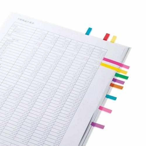 ポストイット 混色 ジョーブ製品 透明スリム見出し 付箋紙 付箋 ふせん