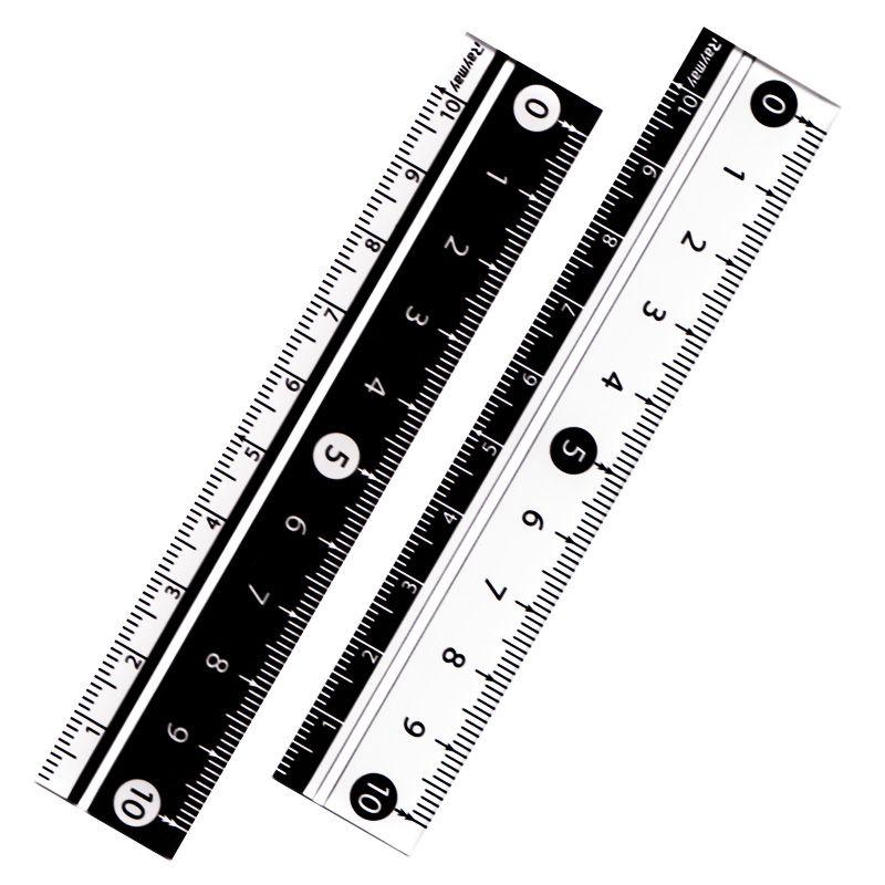 白黒定規10cm メール便可 : 文具王のOSK Yahoo!ショッピング店 - 通販