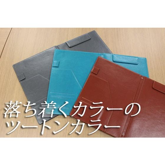 クリップファイル a4 おしゃれ ベルポスト ダークブラウン＆ブラウン クリップボード 二つ折 合皮 レザー バインダー バインダーとは 【メール便可】 [M便 1/2] |  | 05