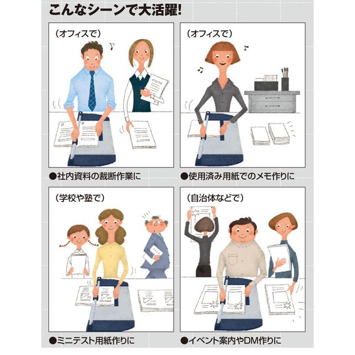 裁断機 ペーパーカッター （ロータリー式・40枚切り・チタン加工刃）A3