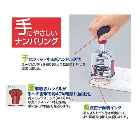 回転印 日付印 マックス ナンバリング NR-707 メール便不可