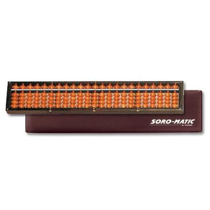 お取寄 そろばん ソロマチック ワンタッチご破算式 23桁 カバ玉 ケース付き//smtb-MS メール便不可