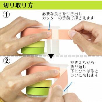 メモメモテープ 好きな長さにカット！ロール式メモテープ 食品保存容器