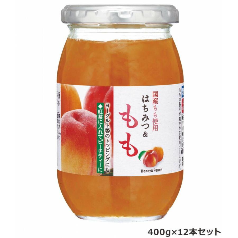 加藤美蜂園本舗 国産もも使用 はちみつ＆もも 400g 12本セット 加藤美