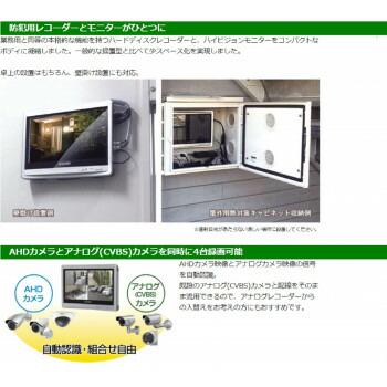 コロナ電業 12.5型モニター 一体型ハードディスクレコーダー AVR8124HM 