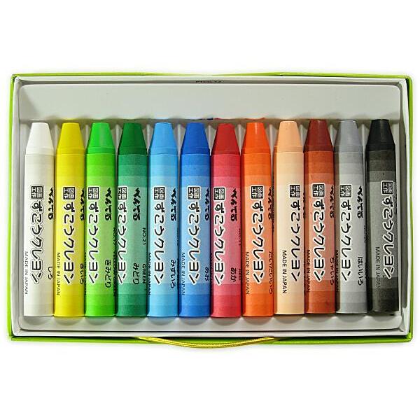 ぺんてる（Pentel） ずこうくれよん12色 PTCG1-12 : ブングショップ
