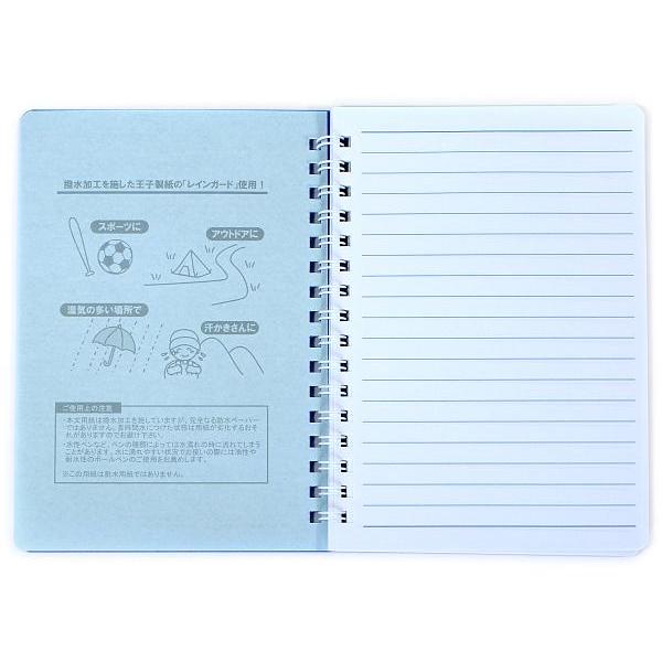 日本ノート レインガードメモ A6 青 SW87BN : ブングショップヤフー店