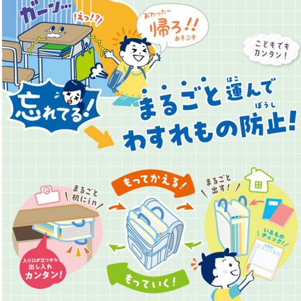 ソニック 学校机inバッグ うかサポ A4 マルッともち帰り ブルー 青 GS