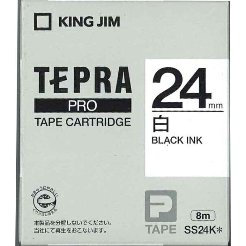 KING JIM SS24K テプラ PRO 24mm 白 - 店舗用品