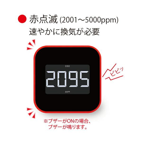 キングジム 換気を促すCO2モニター クロ CD20クロ 二酸化炭素濃度測定