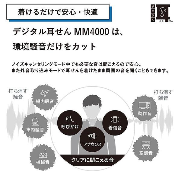 キングジム デジタル耳栓 ブラック MM4000クロ 電池式 声は キングジム デジタル耳栓 ブラック MM4000クロ 電池式 声は