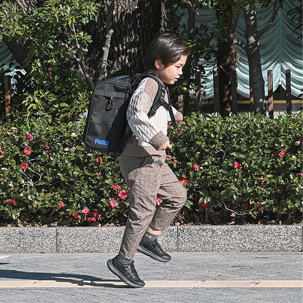 クツワ プーマ PUMA 軽快学童リュック・ストライプ PM529 -BK ブラック
