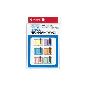 NICHIBAN（ニチバン） ラミカラーインデックス ML-235S 18mmX25mm 16片X6色入 ML-235S : 文房具の和気文具 ...