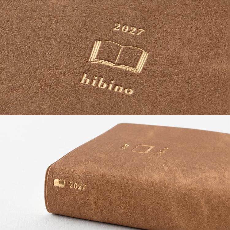 MIDORI（ミドリ） レーザー名入れ無料 手帳 2027年 hibino ひびの 1日2
