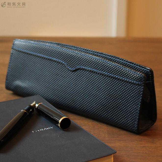 KNOX（ノックス） ペンケース 本革 ジャパンブルー JAPAN BLUE ペン