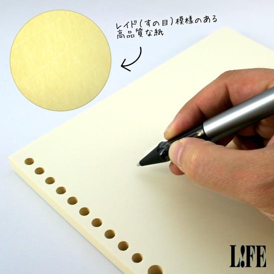 ライフ（LIFE） ノーブルルーズリーフA4 無地30穴100枚入り あすつく