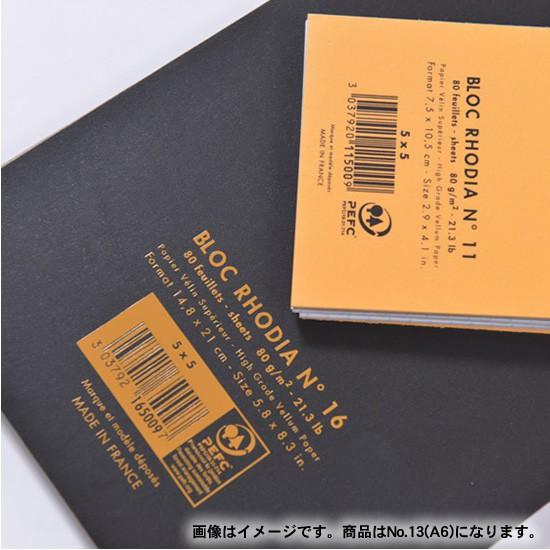 RHODIA（ロディア） メモ帳 クラシック ノートパッド No.13 5mm方眼
