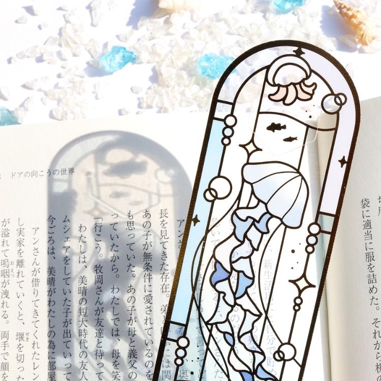 SAIEN ステンドグラス風 透明しおり カミイソ産商 あすつく対応