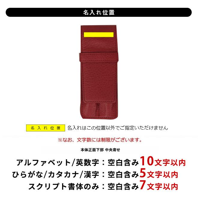 名入れ 無料 ペンケース 革 おしゃれ 2本差し AZペンシース ダブル