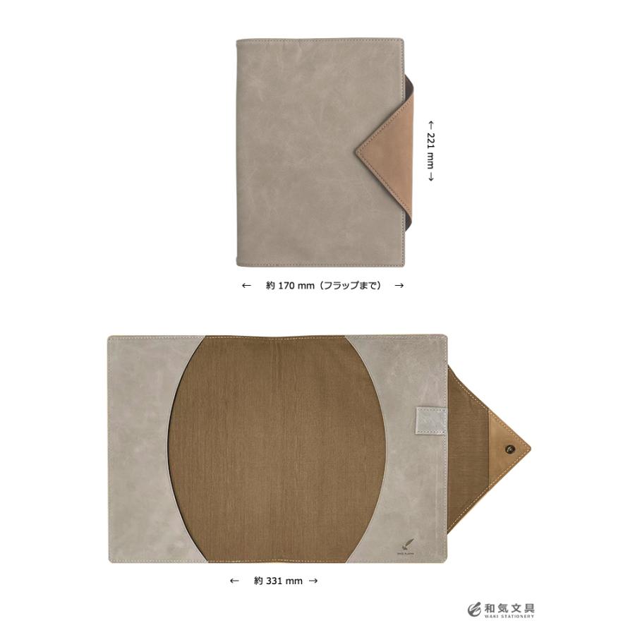 名入れ 無料 和気文具オリジナル 本革手帳カバー ワックスレザー