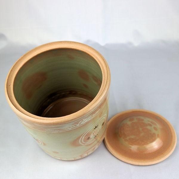 作者不明 茶器 水指 金彩 花柄 直径 約14cm 高さ 約14cm 中古 箱無し