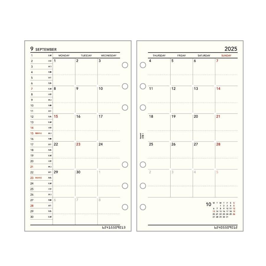 レイメイ藤井 25WB87 システム手帳 キーワード トレンド 2025年日付入