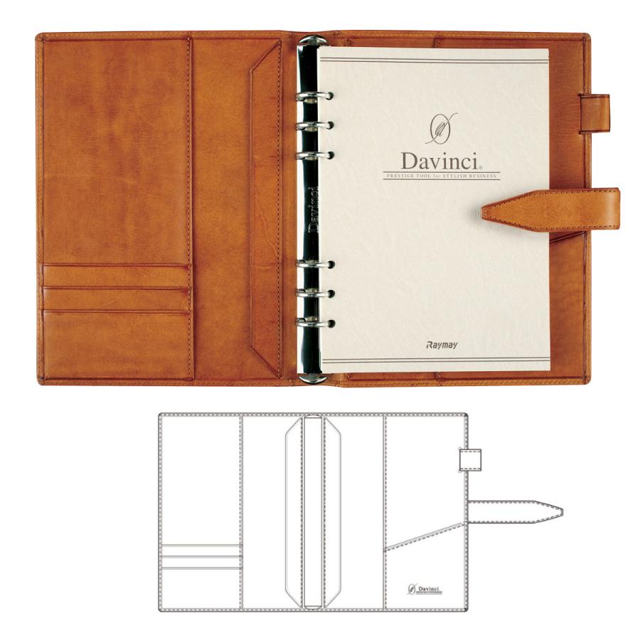 【名入れ可】レイメイ藤井　DSA3010　システム手帳　ダヴィンチ　グランデ　ロロマクラシック　A5サイズ　リング20mm | ダ・ヴィンチ | 05