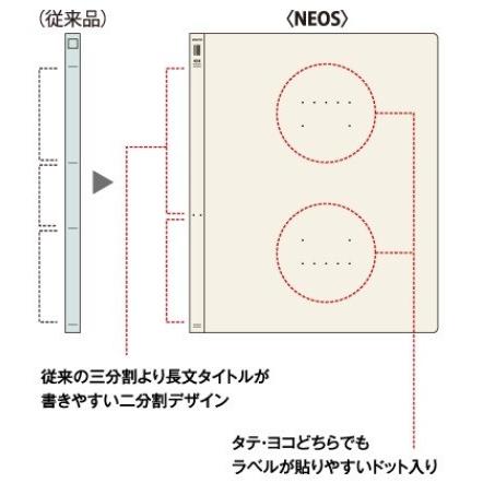 コクヨ　フ-NE10　フラットファイル＜NEOS＞　A4縦　15mmとじ｜bunsute｜08