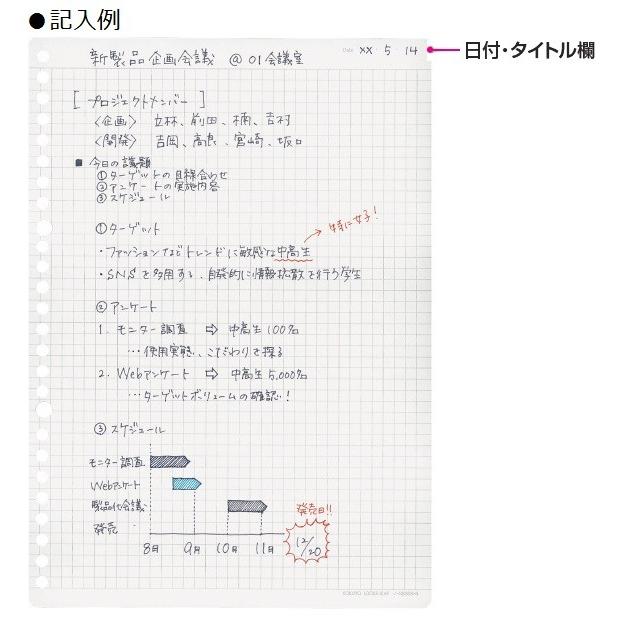 コクヨ ノ G806s 5 キャンパス ルーズリーフ Biz A5 120枚 方眼罫 No G806s 5 ブングステーション 通販 Yahoo ショッピング