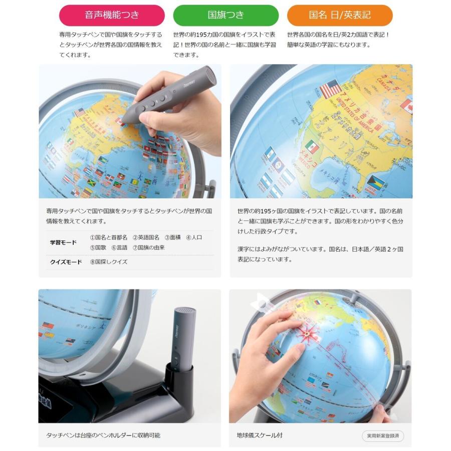 レイメイ藤井 レイメイ藤井 OYV403 しゃべる国旗付き地球儀 トイ 球径 