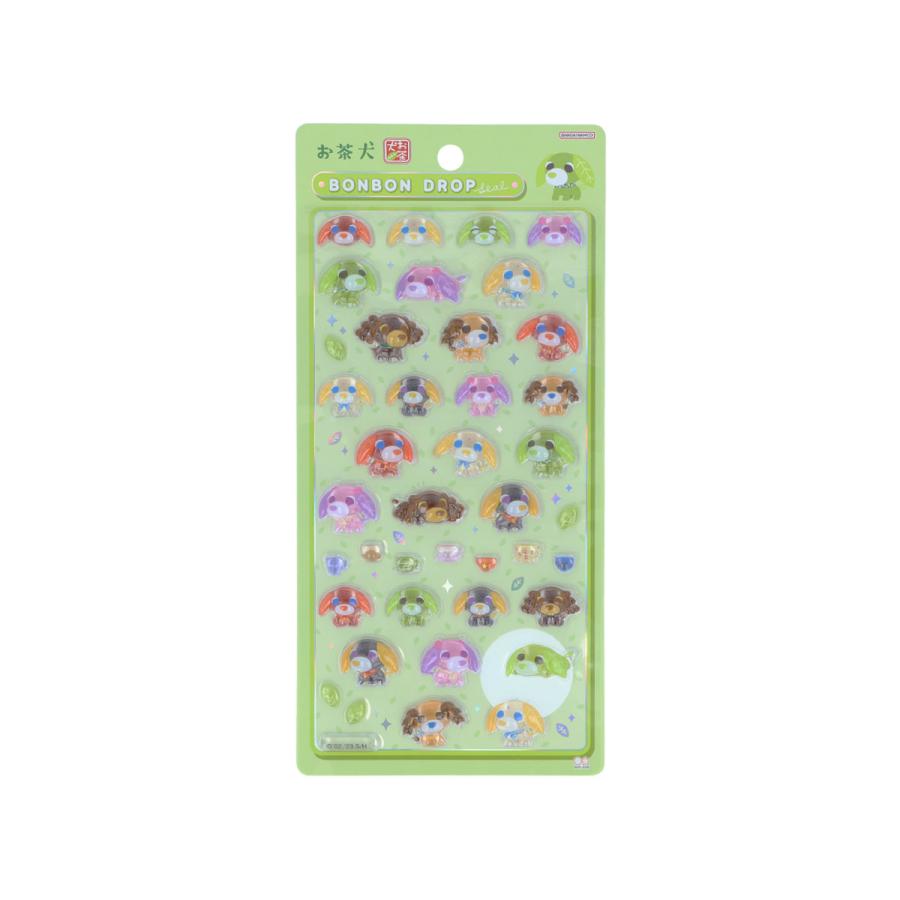 サンスター文具 S8816026 ボンボンドロップシール お茶犬 みんな 限定