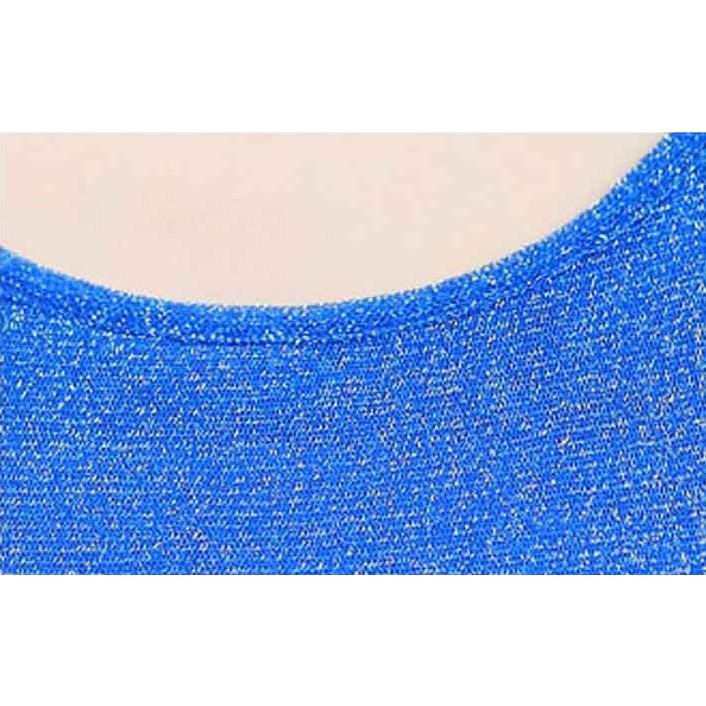 トップス カットソー キラキラ 輝く美光沢 ラメTシャツ 長袖 レディース ラウンドネック ストレッチ送料無料 |  | 14
