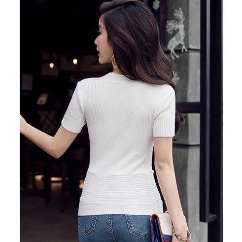 半袖 タイトニット トップス トップス Vネック ニット リブ リブニット セクシー 送料無料 |  | 11