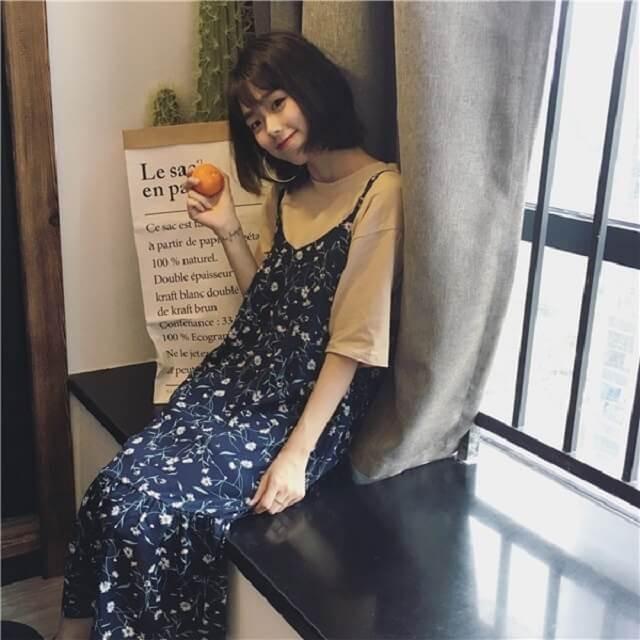 キャミワンピ ロング 花柄 レディース キャミ ワンピース シフォン ロングワンピース 春 夏 秋 冬送料無料 |  | 01