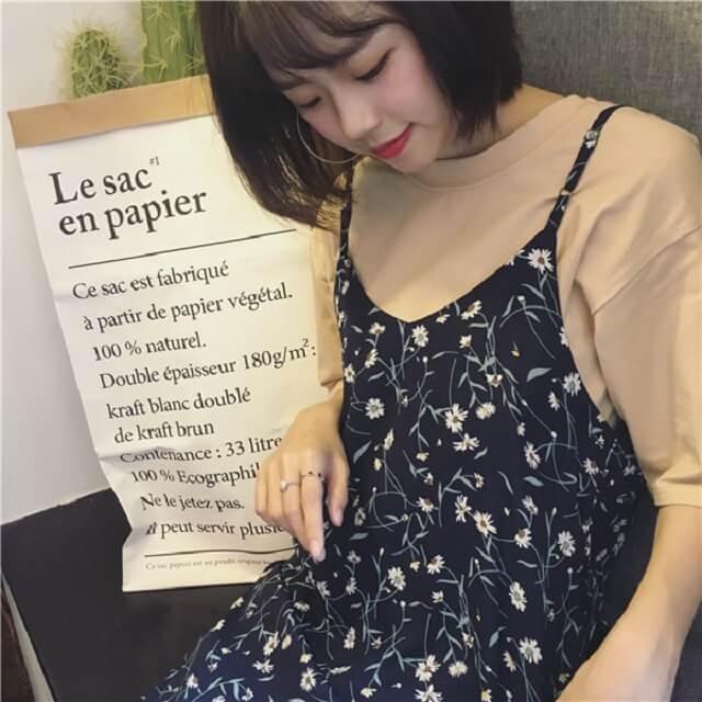 キャミワンピ ロング 花柄 レディース キャミ ワンピース シフォン ロングワンピース 春 夏 秋 冬送料無料 |  | 04