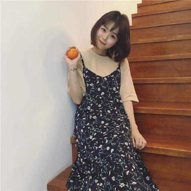 キャミワンピ ロング 花柄 レディース キャミ ワンピース シフォン ロングワンピース 春 夏 秋 冬送料無料 |  | 05